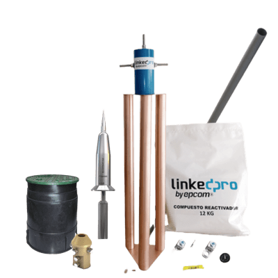 Kit Pararrayo PDC Dat Controler Plus, Avance de Cebado:15 µs. Diámetro de Protección Máx: 70 m. Incluye Electrodo y Accesorios p/Torre. | AT-1515-KIT