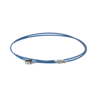 Patch Cord Cat6A, Diametro Reducido 28 AWG, Blindado S/FTP, CM/LS0H, 1.5 Metros (4.92 Pies), Color Azul | STP28X1.5MBU