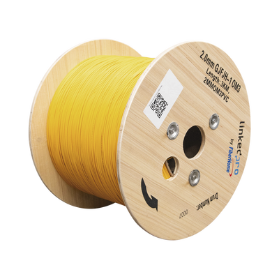Fibra Óptica Multimodo OM3 2 mm Simplex Tight Buffer (900 micras), Precio Por Metro, (Hasta 2000 Metros en un Solo Tramo de Cable) | 2MMOM3PVC