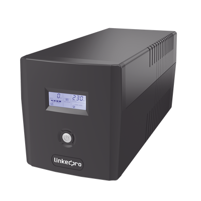 UPS 1000VA/600 W Pantalla LCD / Línea Interactiva 120Vca / 6 tomas 5-15R (4 Respaldadas) / Regulación de Voltaje / Protección RJ45 | LP1000LCD