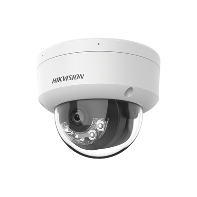 [Dual Light] Domo IP 8 Megapixel (4K) / Lente 2.8 mm / 30 mts IR + 30 mts Luz Blanca / Micrófono Integrado / Antivandálico IK08 / ACUSENSE Lite / Exterior IP67 / H.265 / PoE / Micro SD | DS-2CD1183G2-LIUF