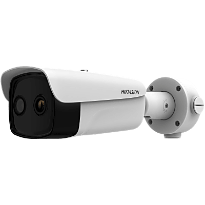 (HIKMICRO) Cámara Bullet IP Dual Térmica 15.4 mm (384×288) / Óptica 8 mm (4 Megapixel) / IA GUANLAN / 75 m IR / IP67 / IK10 / NEMA 4X / PoE / Termométrica -20°C a 150°C / Detección Fuego y Humo / TP | HM-TD2638-15/G1/T3Y
