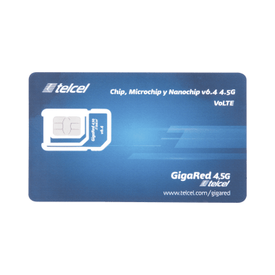 SIM TELCEL 6 GB mensual para dispositivos móviles 3G/4G (Telcel) 1 año de servicio (solo datos) | SIM6GBTELCEL