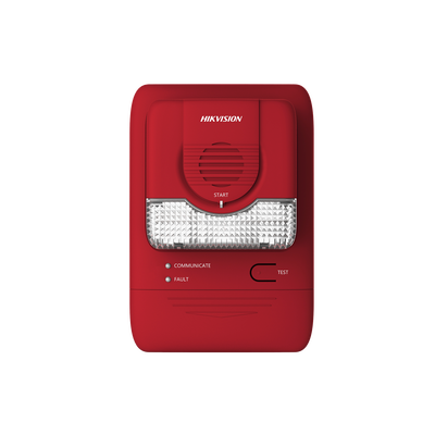 (HikFire) Alarma de Sonido y Luz / Comunicación LoRa / Alarma ≥ 85 dB / Instalación en Pared | HK-SG-1124