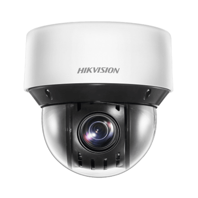 Mini Domo IP PTZ 4 Megapixel / 25X Zoom / 50 mts Luz Infrarroja Inteligente (Visión Nocturna) / Autoseguimiento / WDR 120 dB / PoE+ / IP66 / Ultra Baja Iluminación / MicroSD | DS-2DE4A425IWG1-E