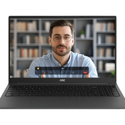 Laptop AOC AP15 / Intel Alder Lake N97 / 16 GB RAM DDR4 / 512 GB SSD / Wi-Fi 5 / Bluetooth 4.2 / Windows 11 / Puertos USB 3.0-3.2-USB-C-HDMI | AP15