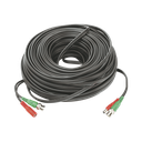 Cable Coaxial (BNC RG59) + Alimentación / SIAMES / 50 Metros (164 Pies) / 100% COBRE / Para Cámaras 4K / Uso Interior y Exterior | DIY-50M-HD