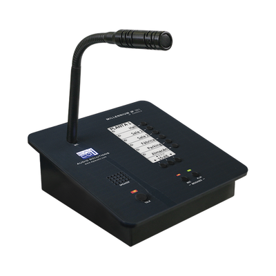 CONSOLA DE AVISOS MULTIZONA IP CON DISPLAY, MICRÓFONO Y GRABADOR DE MENSAJES | 1211M