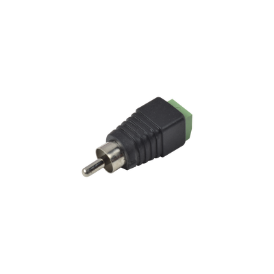 Adaptador RCA Macho Tipo Jack Polarizado / Terminales Tipo Tornillo / Polarizado (+/-) / Recomendado para Video y Audio en Sistemas de Video Vigilancia a 2 Hilos | JR-R591