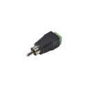 Adaptador RCA Macho Tipo Jack Polarizado / Terminales Tipo Tornillo / Polarizado (+/-) / Recomendado para Video y Audio en Sistemas de Video Vigilancia a 2 Hilos | JR-R591