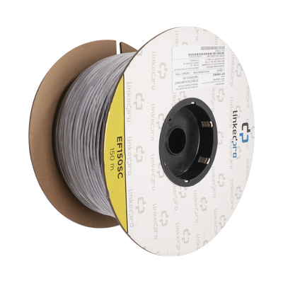 Carrete de Fibra Óptica Monomodo con Conectores SC-SC Duplex, Reforzada con Kevlar, de 150 Metros (492.13 Pies), Para Instalaciones Subterráneas por Tubería | EF-150-SC