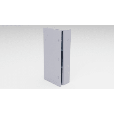 Gabinete para instalación de 3 Baterías , Fabricado en Lámina Galvanizada, Accesorios para poste (No incluidos) | GBP03