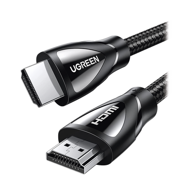 Cable HDMI 2.1 de Nylon Trenzado / 1 Metro (3.28 Pies) / 8K@60Hz/4K@120Hz / eARC (Canal de Retorno de Audio) / HDR10+ / VVR / HEC (Canal Ethernet HDMI) / ALLM / 3D / Dolby Atmos / Dolby Vision / 48 Gbps / Mayor Duración. | 80401