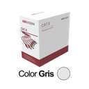 Bobina de cable UTP 305 mts / Cat6 (23 AWG) / Color Gris / PVC (CM) / Uso en Interior / 100% Cobre / Aplicaciones de CCTV y Redes de Datos | DS-1LN6U-G
