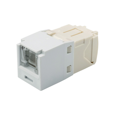 Conector Jack RJ45 Estilo TG con Ventana, Mini-Com, Categoría 6, de 8 Posiciones y 8 Cables, Color Blanco | CJH688TGWH