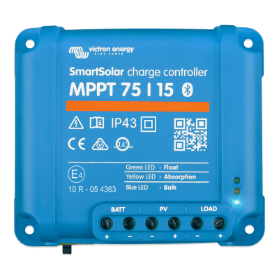SmartSolar MPPT 75/15 / Controlador de Carga Solar MPPT 15A / 12/24 Vcc en baterías / IP43 | SSMPPT75/15