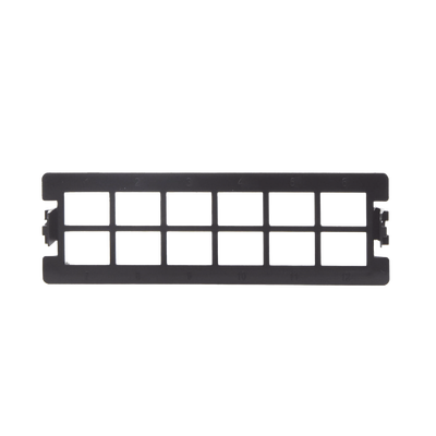 Placa Acopladora Vacía para Distribuidor de Fibra Óptica LP-ODF-8024, Acepta 12 Acopladores SC Simplex o 12 Acopladores LC Duplex, Color Negro | LP-FO-D12