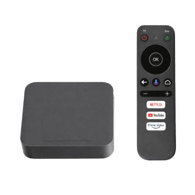 STB 4K Android con Google TV / Alto Rendimiento / Conexión Wi-Fi y por Cable / Control Remoto Bluetooth / Salida HDMI / Software de Gestion para ISP´s | LP1TVBOX