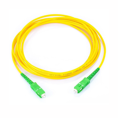Jumper de Fibra Óptica Monomodo SC/APC SC/APC Simplex, Color Amarillo, 2 Metros (6.56 Pies) | LP-FO-SCA-SCA-02
