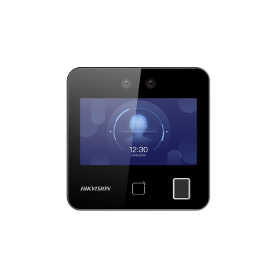 Terminal Min Moe WiFi / Touch de Reconocimiento Facial y Huella con Batería de Respaldo Incluida / ASISTENCIA y Control de ACCESO / 1500 Rostros, 3,000 Huellas y 3,000 tarjetas /  Lee códigos QR / Videoportero / Detección de Cubreboca | DS-K1T343EFWX-B/S