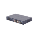 Switch PoE+ / Distancia 250 Metros / 8 Puertos + 2 Combo TP/SFP Gigabit y Pantalla LCD Para Monitoreo | FGSD-1022VHP