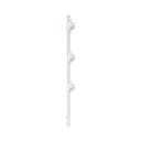 Poste de Paso Blanco de 0.75m para Cerca Electrificada. Tubo Galvanizado cal. 18 de 1"Diam. con Tapón y 3 Aisladores Instalados. | SYS-POST-7W