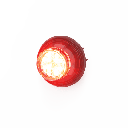 Estrobo Oculto de 12 LED, Rojo/Claro, Bisel Negro, Lente Transparente | CD9012RW