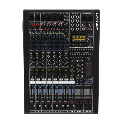 Consola de Mezcla Analógica | 8 Canales | 6 Entradas Mic/Línea | 12 Salidas | DSP Efectos | USB Media | Bluetooth | Montaje en Rack | DS-QAPMCR8-A