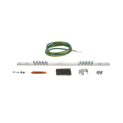 Kit de Puesta a Tierra con Jumper 6 AWG RGREJ696Y y Barra de Conexiones de 20 Orificios RGRB19U, para Rack de 19in | RGRKCBNJY