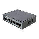 Router hEX S / 5 Puertos Gigabit Ethernet / 1 Puerto SFP 2.5G / Dual-Core ARM / 512 MB RAM / RouterOS V7 / PoE-In y PoE-Out / Montaje en Pared | E60IUGS