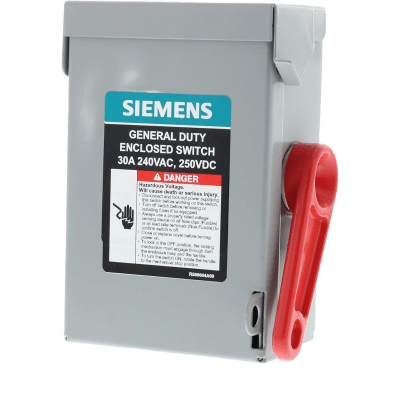 Interruptor de Seguridad GNF321RA, 240Vca, 3 polos, 30 Amp, sin portafusibles, Nema 3R. | GNF321RA