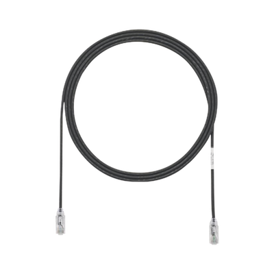 Cable de Parcheo TX6, UTP Cat6, Diámetro Reducido (28AWG), Color Negro, 2.44 Metros (8 Pies) | UTP28SP8BL