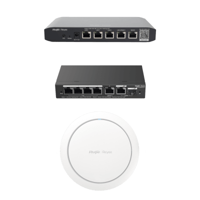 Equipos Ruijie DEMO Ideal para Probar Integraciones de Redes y WiFi 6 con CCTV | RG-DEMO-CCTV-W6