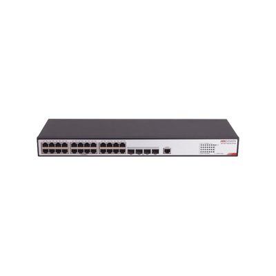 Switch Gigabit  / Administrable / 24 Puertos RJ45 GE  / 4 Puertos SFP 10G  / Soporta IGMP | DS-3E2728-HI-24T4X