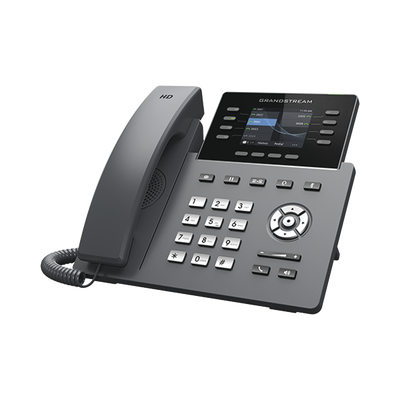 Teléfono IP Wi-Fi, Grado Operador, 8 líneas SIP con 4 cuentas, pantalla a color 2.8", puertos Gigabit, Bluetooth, PoE, codec Opus, IPV4/IPV6 con gestión en la nube GDMS | GRP2624