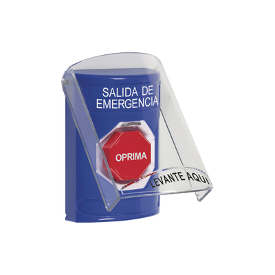 Botón de Salida de Emergencia, Texto en Español, Tapa Protectora de Policarbonato Súper Resistente, Restablecimiento con Llave | SS2422EX-ES