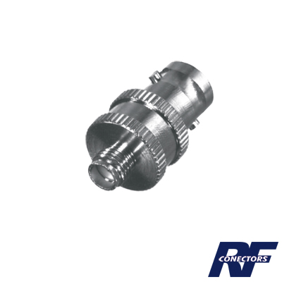 Adaptador en Línea  de Conector BNC Hembra a SMA Hembra / Radios Portátil Kenwood, Uniden, Níquel/ Oro/ Teflón. | RFB-1142