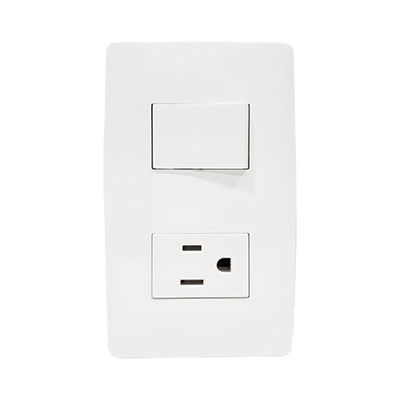 Apagador Escalera y Contacto de 127 V~60 Hz 10/15 A. | JTL-B72-47