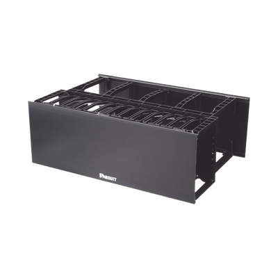 Organizador de Cables Horizontal NetManager de Alta Densidad, Doble (Frontal y Posterior), Para Rack de 19in, 4UR | NM4