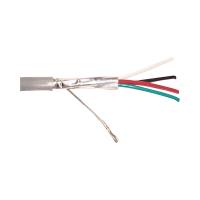 Caja de 305 Metros (1000 Pies) / 4 X 22 AWG / Blindado / CMR, Color Gris. Aplicaciones en Sistemas de Audio, Alarmas y Control de Acceso. | 9239/1000