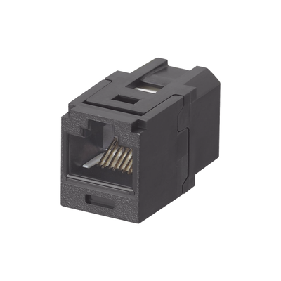 Módulo Acoplador RJ45 a RJ45, Mini-Com, Categoría 6, Color Negro | CC688BL
