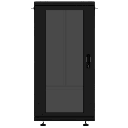 Gabinete Rackeable 19 Pulgadas / 24 Unidades / Piso / Puerta de Cristal / Acero Calibres 16-18-20 / Capacidad 750 Kg / Dimensiones 600x605x1190 mm (23.6x23.8x46.9 in) / Ventilación 120 mm / Cerradura | LES-60-60-24UG