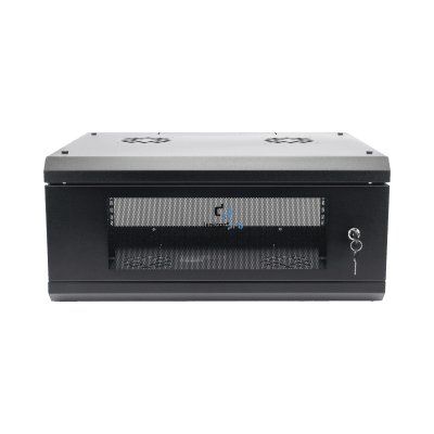 Gabinete de Pared con Puerta de Cristal Templado, 635mm de Profundidad, 4U Rack de 19'', Acero Reforzado | SR1904LH3GA