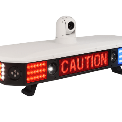Sistema Inteligente de Luces de Policía PL100 / 8 Cámaras HD AI / Reconocimiento Facial y Placas / 4G/5G / Sirena 100W / Pantalla LED / Cumple GB 13954-2009 | PL100