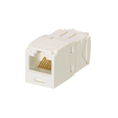 Conector Jack RJ45 Estilo TG, Mini-Com, Categoría 6, de 8 Posiciones y 8 Cables, Color Blanco Ártico | CJ688TGAW