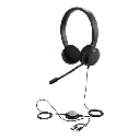 Jabra Evolve 20 DUO con conexión USB C/A, Micrófono con Cancelación de Ruido de Ultima Generación, Configuración Plug and Play (4999-829-269) | EVOLVE20DUOUCUSBC/A
