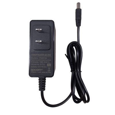 Adaptador de Corriente DC / 5V 3A 15W / Entrada 100-240V AC / Protección Sobre-Corriente y Cortocircuito / LED Indicador / Plug 5.5mm x 2.1mm | P5DC3A