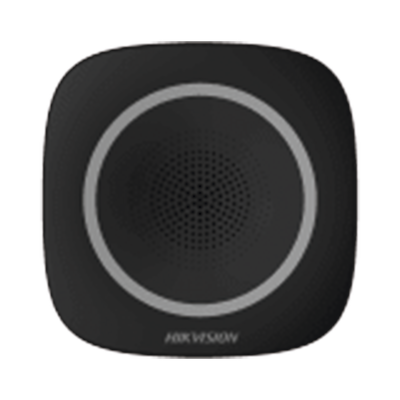 (AX PRO) Sirena Inalámbrica Interior / Color Negro / 110 dB / Estrobo Color Azul | DS-PS1-I-WB(B)/BLACK