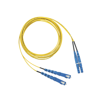 Jumper de Fibra Optica Monomodo 9/125 OS2, LC-SC Duplex, OFNR (Riser), Color Amarillo, 10 Metros (32.81 Pies) | F92ERLNSNSNM010