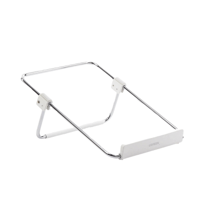 Soporte para Laptop / Plegable / Ajustable de 87 a 131 mm / Amplia compatibilidad 11''-16'' / Capacidad de carga 20 KG / Antideslizante /  Ultra Ligero / Metal / ABS / Silicona / Color Plata | 80348